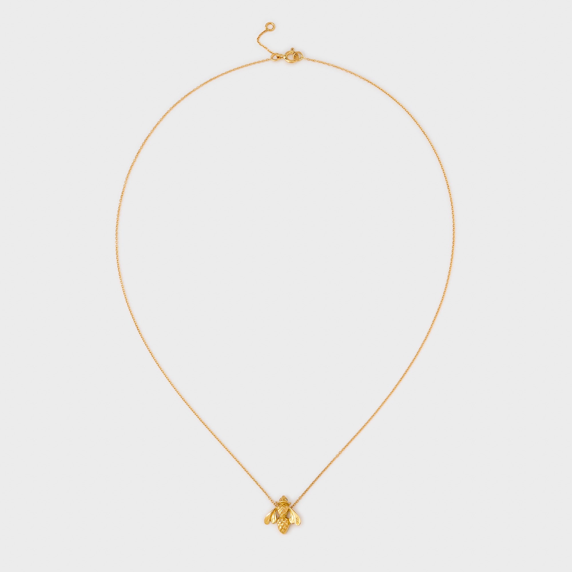 Collar De Abeja ámbar Natural, Plata De Ley 925, Chapado Oro Amarillo, Cadena 46 Cm, Estuche Regalo