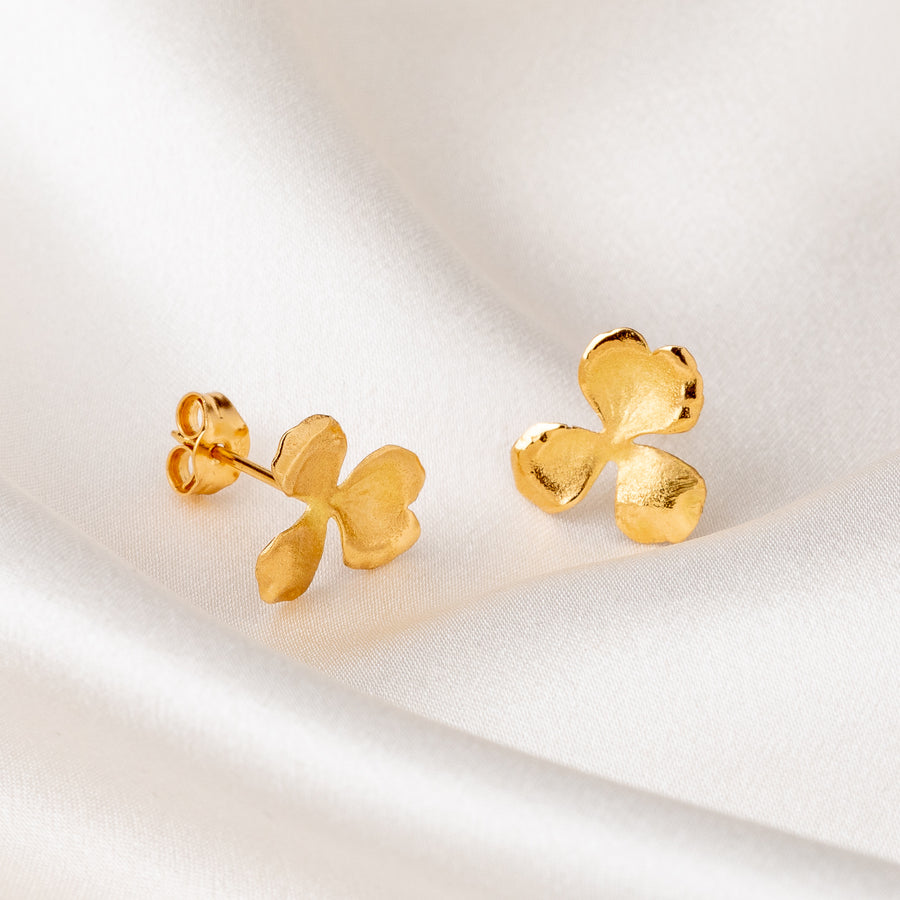 Trefle earrings in 18k gold