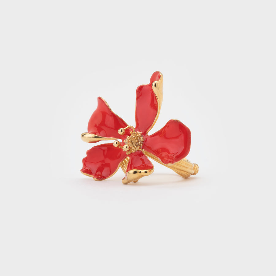 WS ring FLORA gold/red