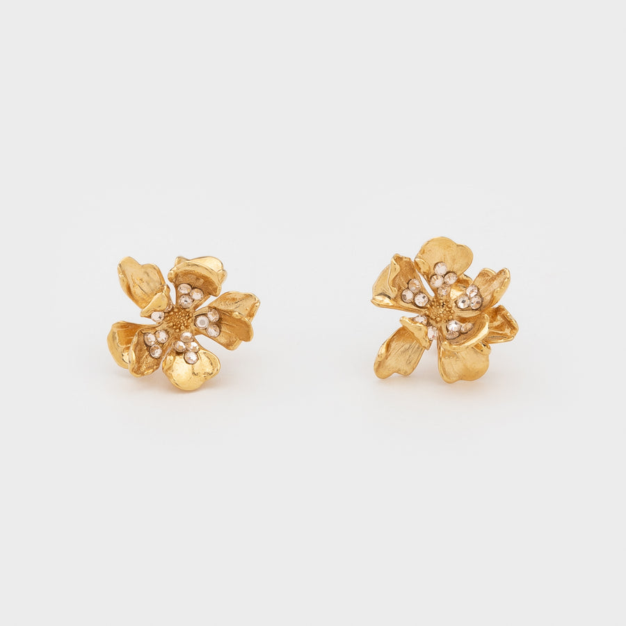 LUCY CLOU S GOLD SILK EARRINGS