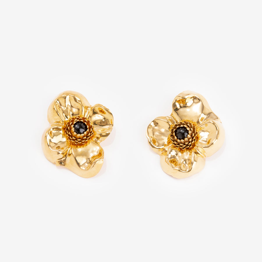 Boucles d'oreilles Camelia Clip Doré
