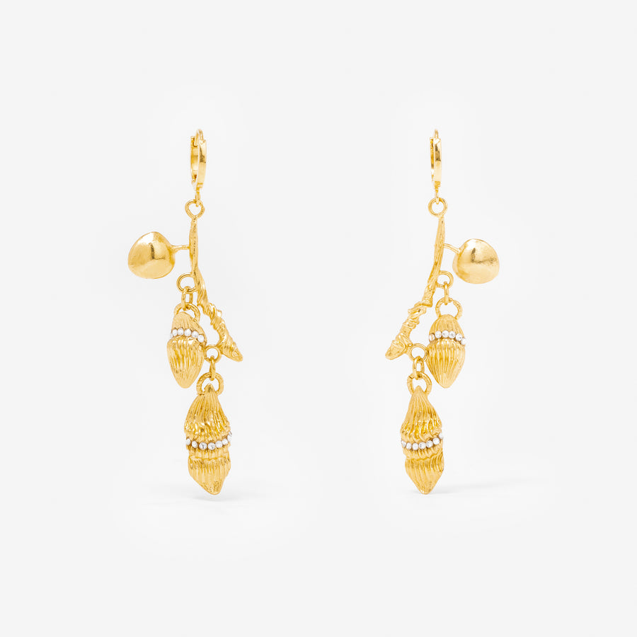 Boucles d'oreilles Ecume Doré