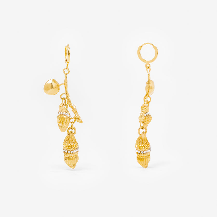 Boucles d'oreilles Ecume Doré