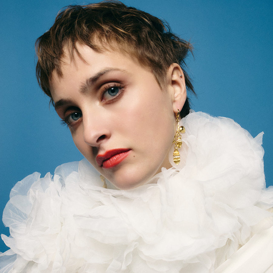 Boucles d'oreilles Ecume Doré