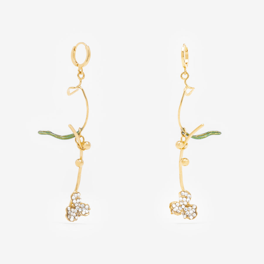 Boucles d'oreilles Herbier strass