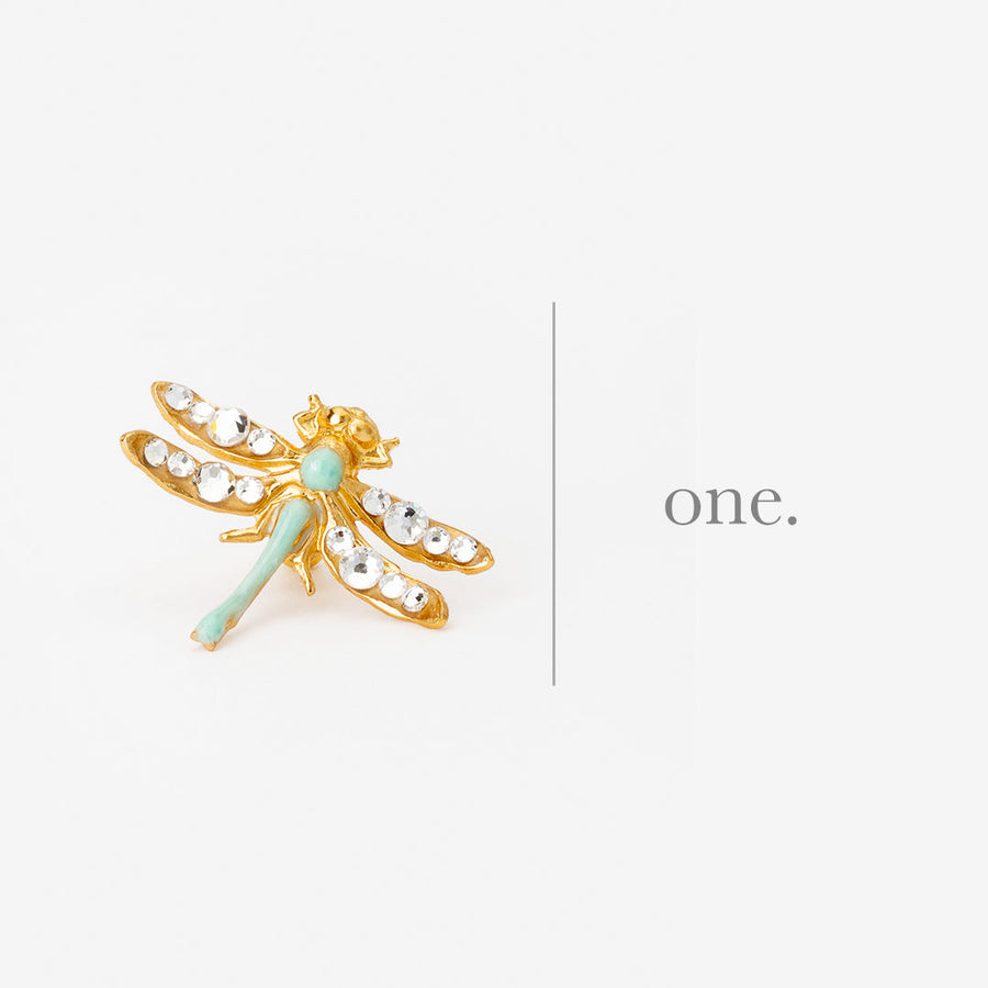SOLO boucle d'oreille Libellule clou