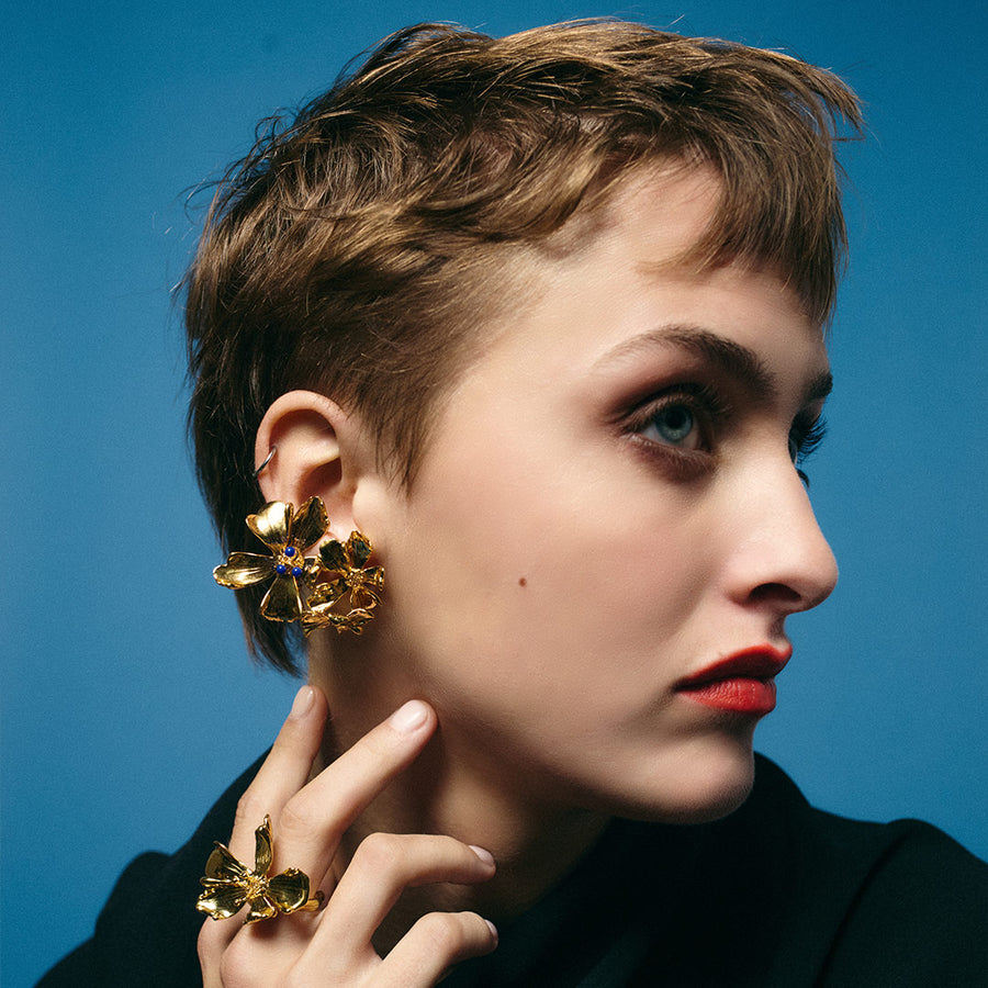 Boucles d'oreilles Passy clip doré