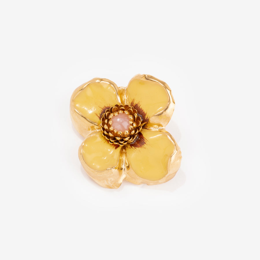 Choker / Broche Camelia Tilleul