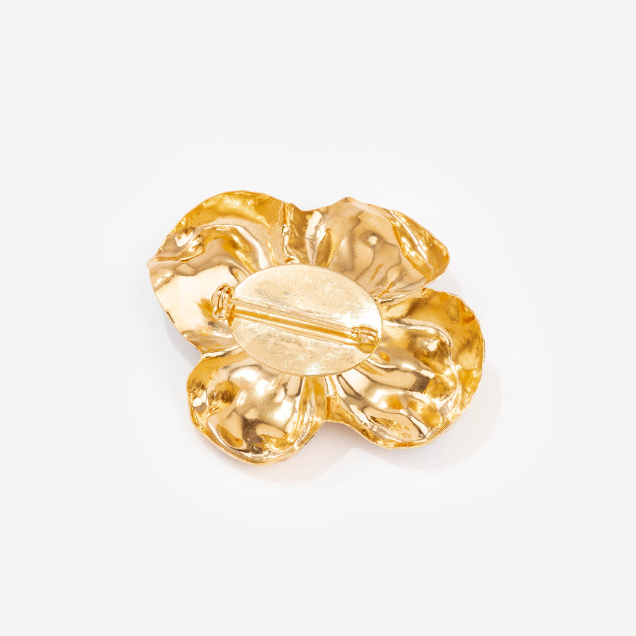 Choker / Broche Camelia Tilleul