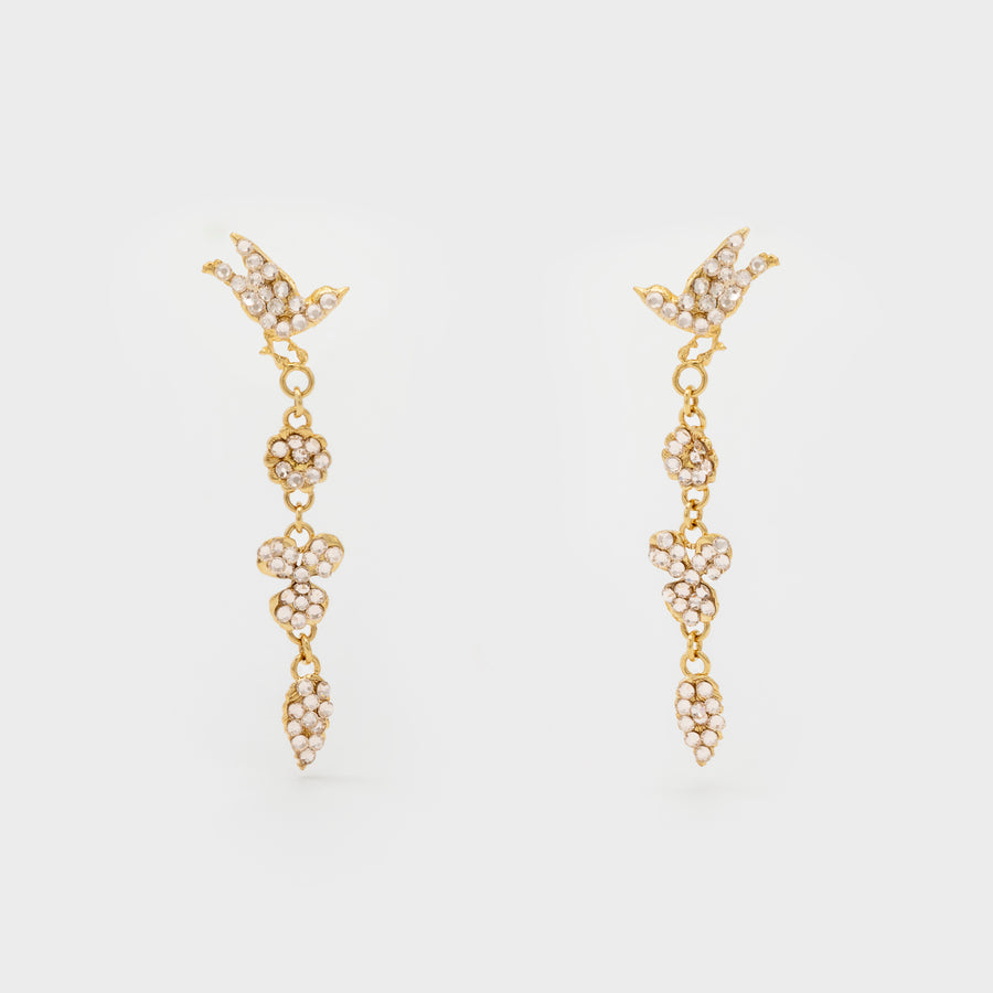 BOUCLES D'OREILLES AMBRE CLOU