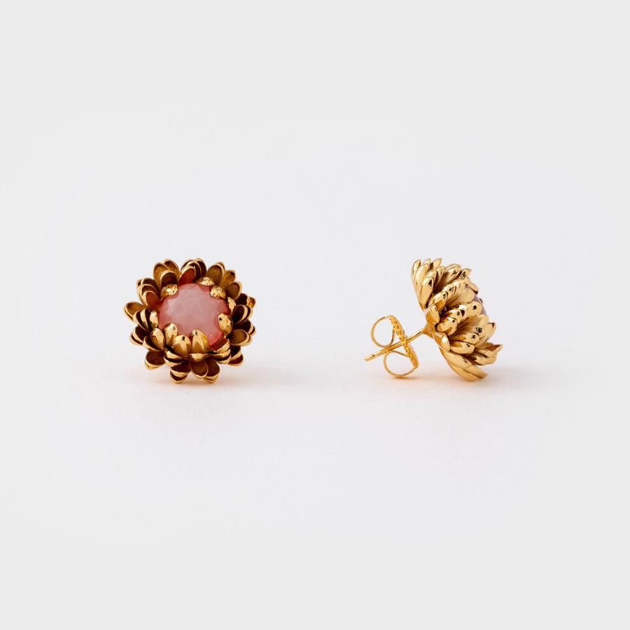 WS earrings CHARDON gold/pink quartz