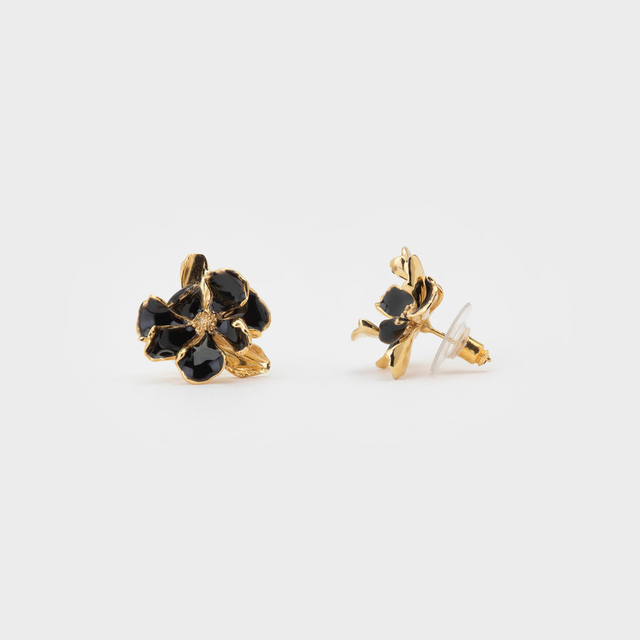 WS earrings LUCY gold/black