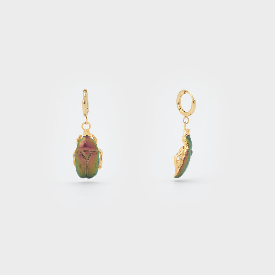 WS earrings SCARABEE gold/purple