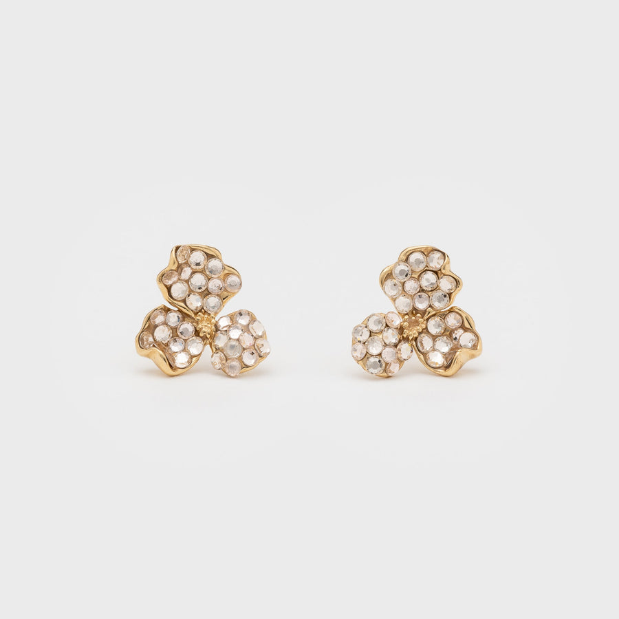 WS earrings TREFLE S gold/silk