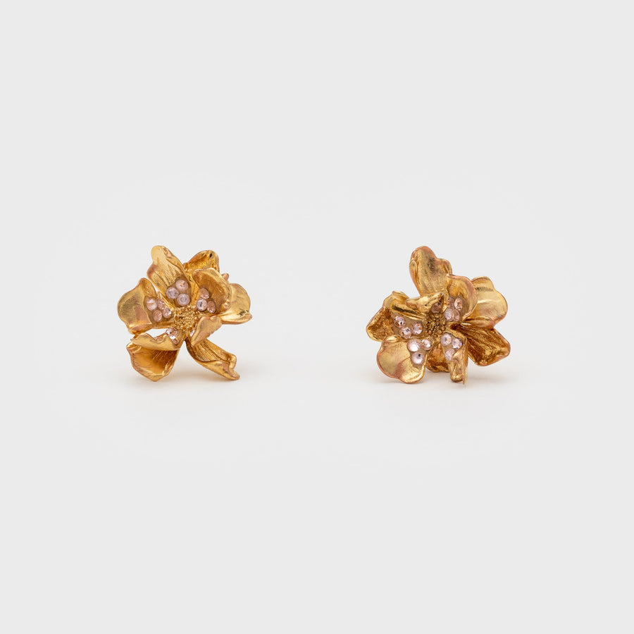 WS earrings LUCY S gold/silk