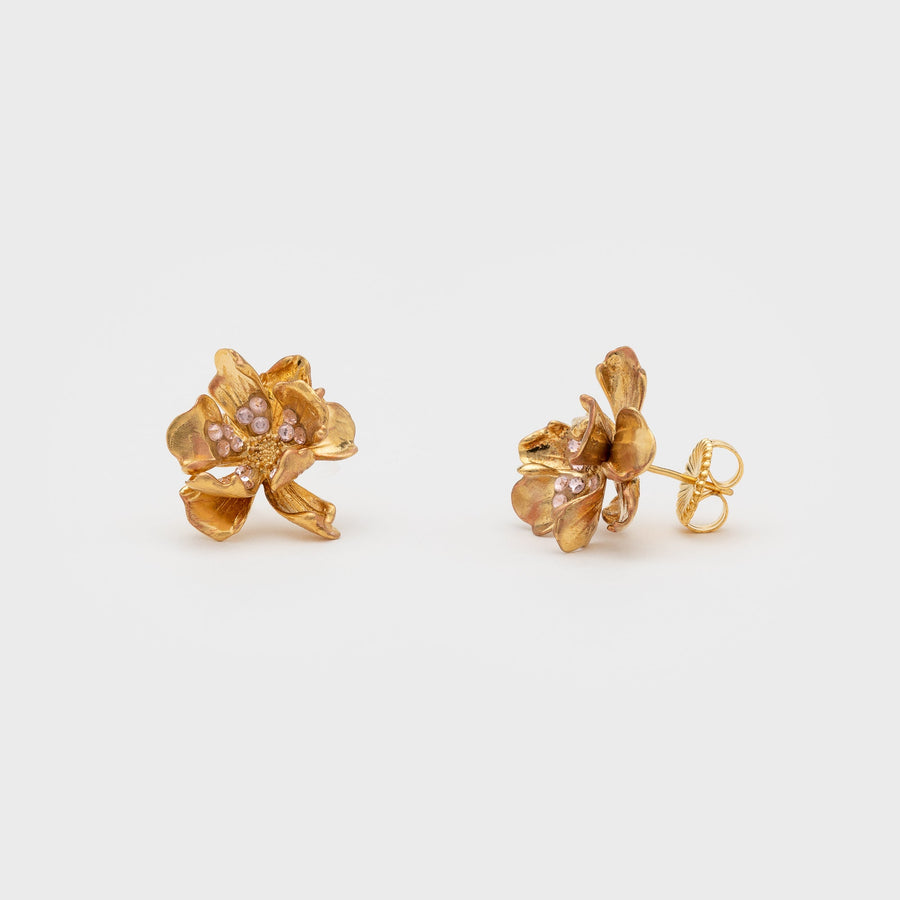 WS earrings LUCY S gold/silk