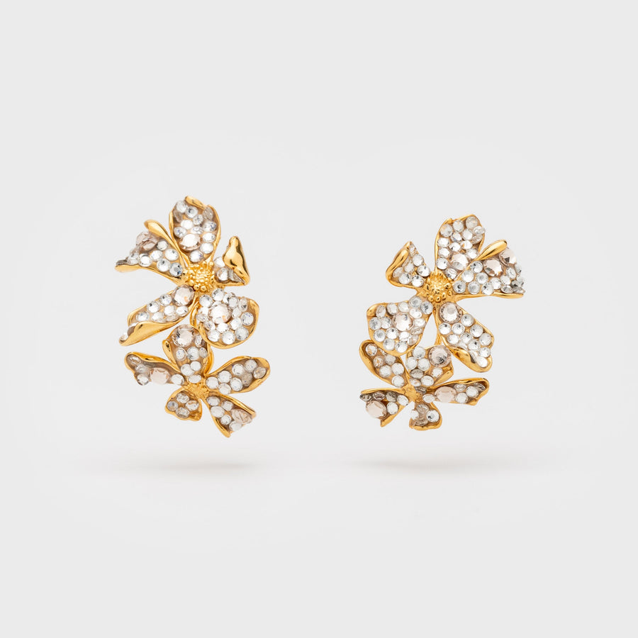 WS earrings BERRY gold/cristal