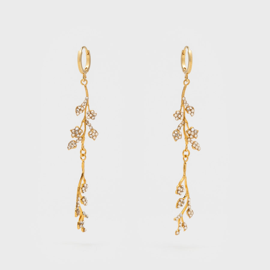 WS earrings VERONE gold/silk