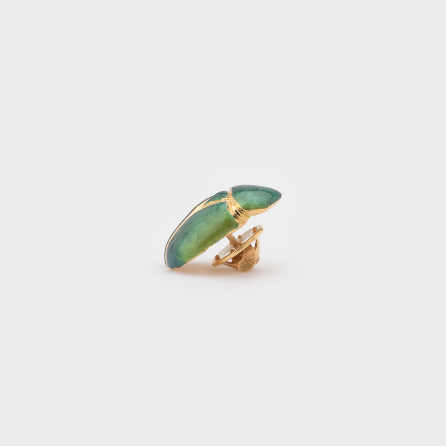 WS pin's BEETLE gold/green