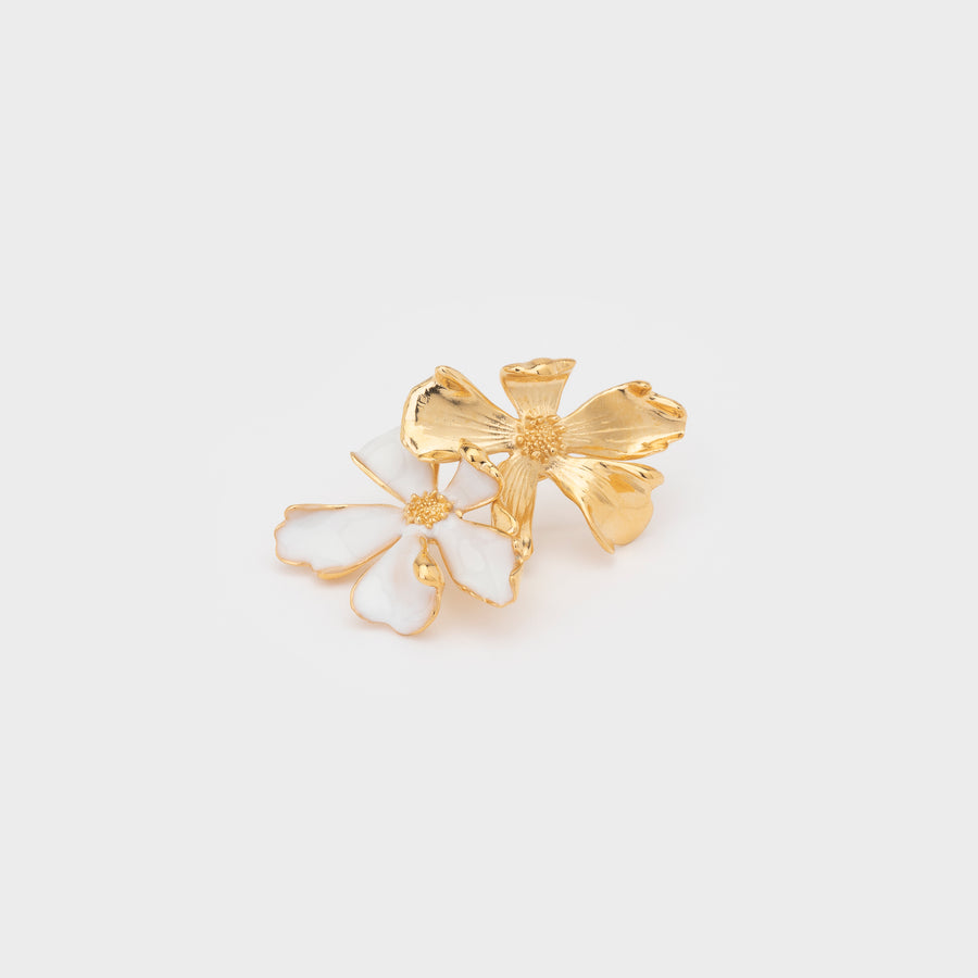 WS brooch LAURA gold/white
