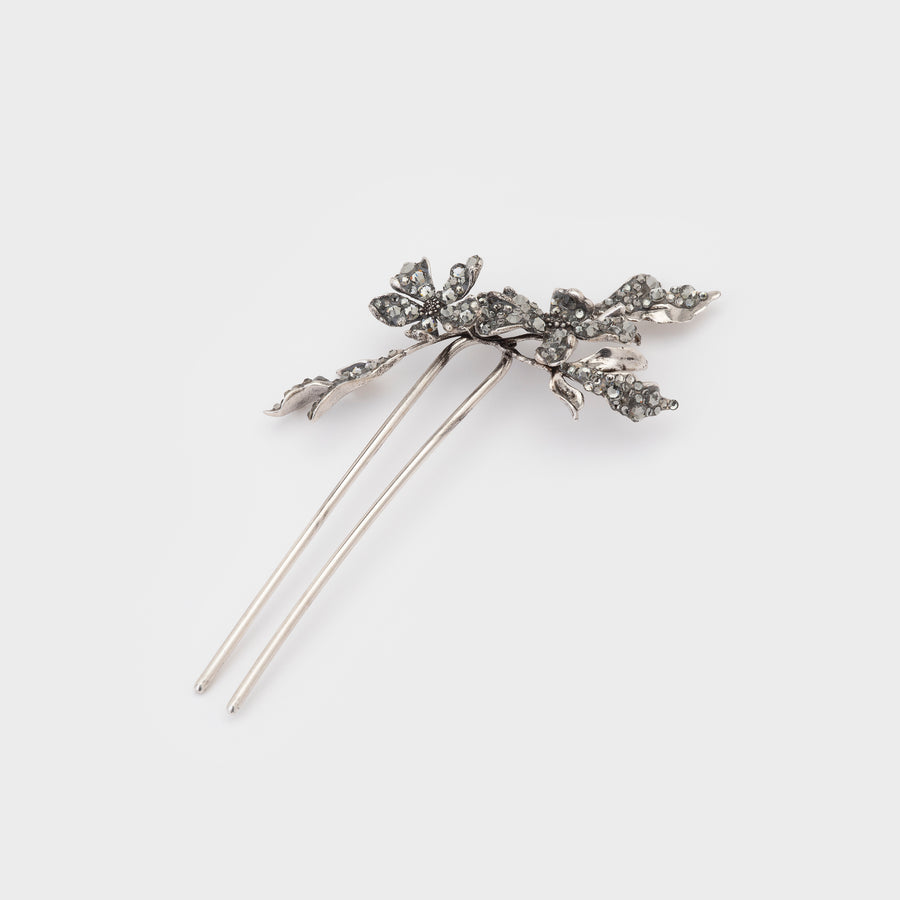 WS hairpin OLGA silver/caviar