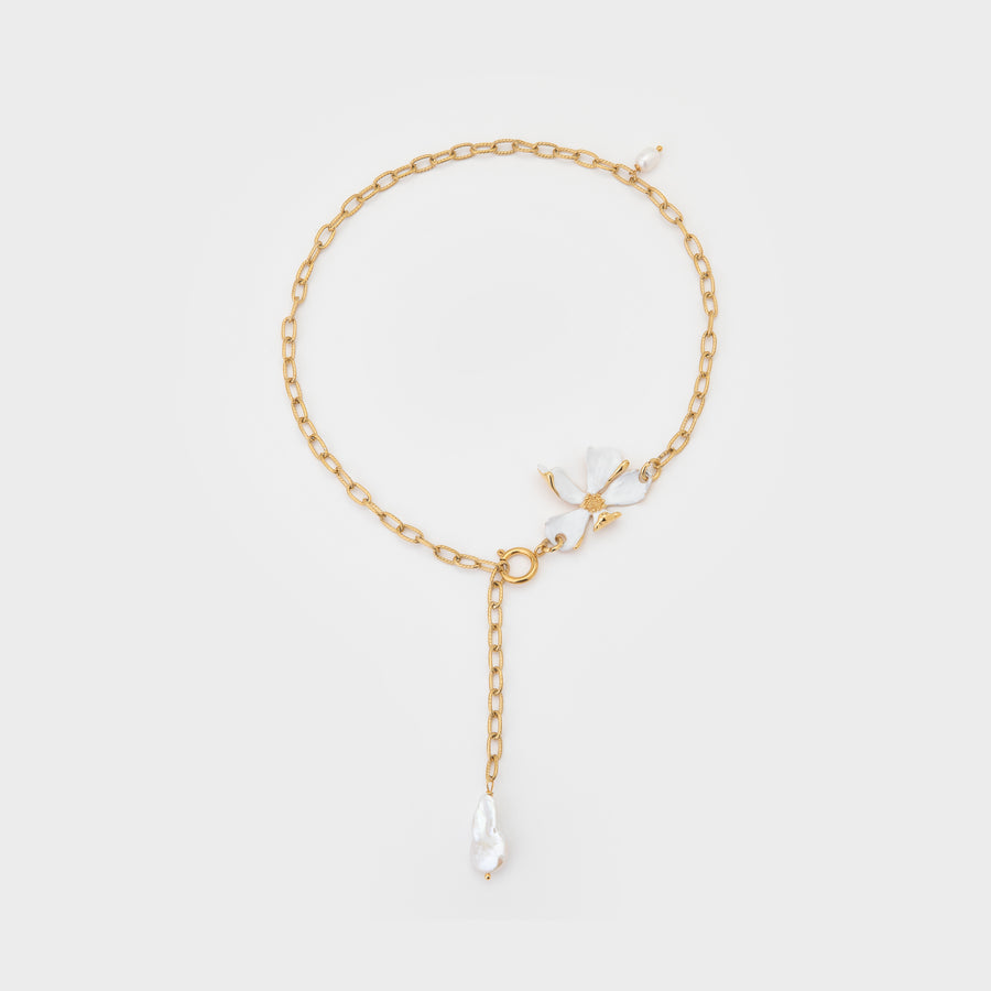 WS necklace CHARLY gold/white