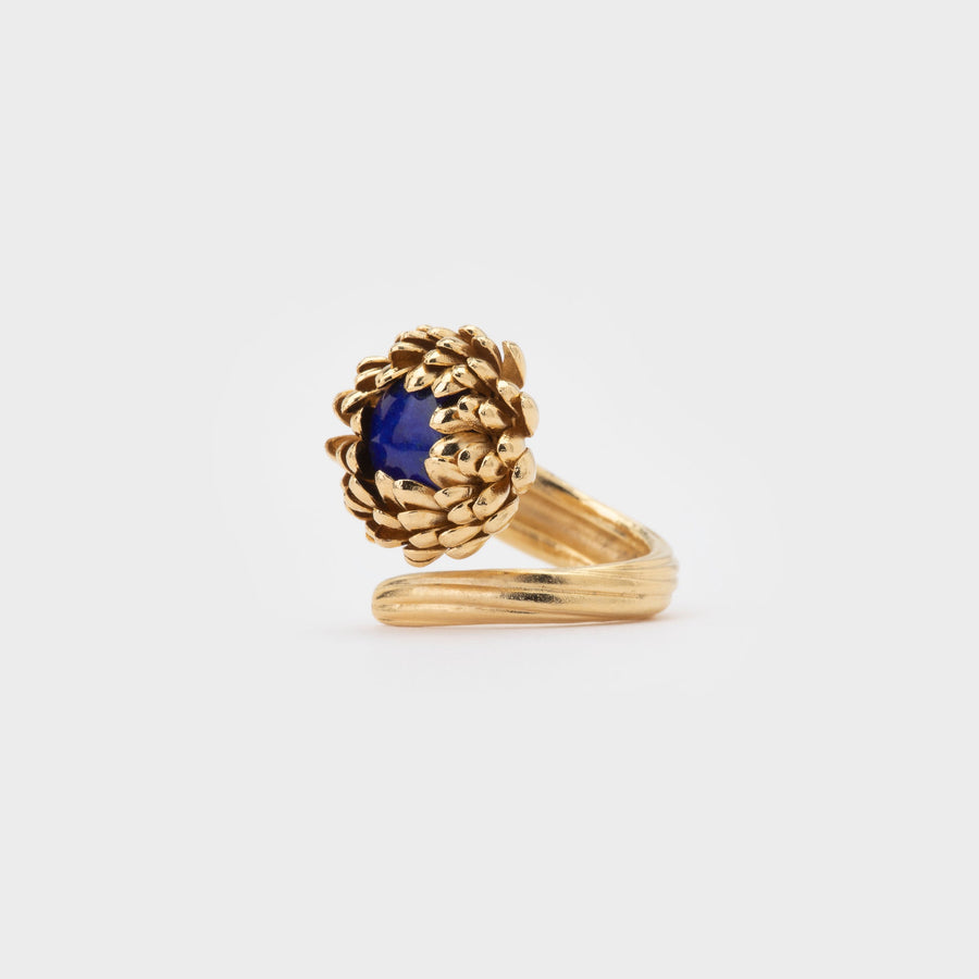 SMALL THISTLE LAPIS RING