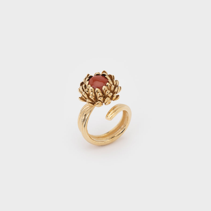 WS ring CHARDON S gold/red jasper