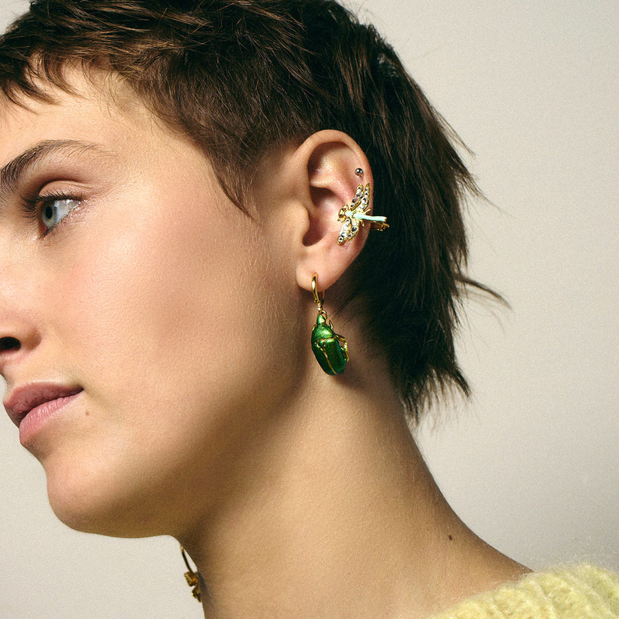 Boucles d'oreilles Beetle Créoles