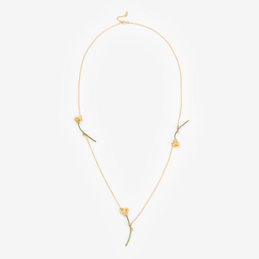 Collier Herbier 3 fleurs