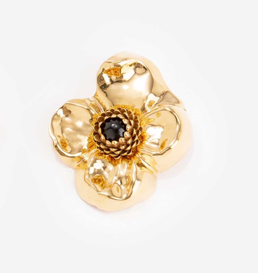 Choker / Broche Camélia Doré