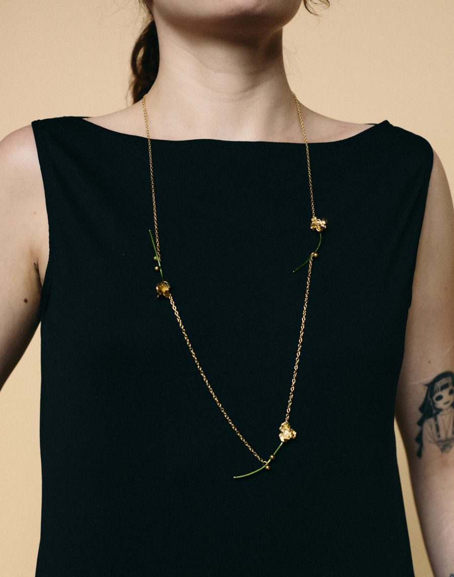 Collier Herbier 3 fleurs