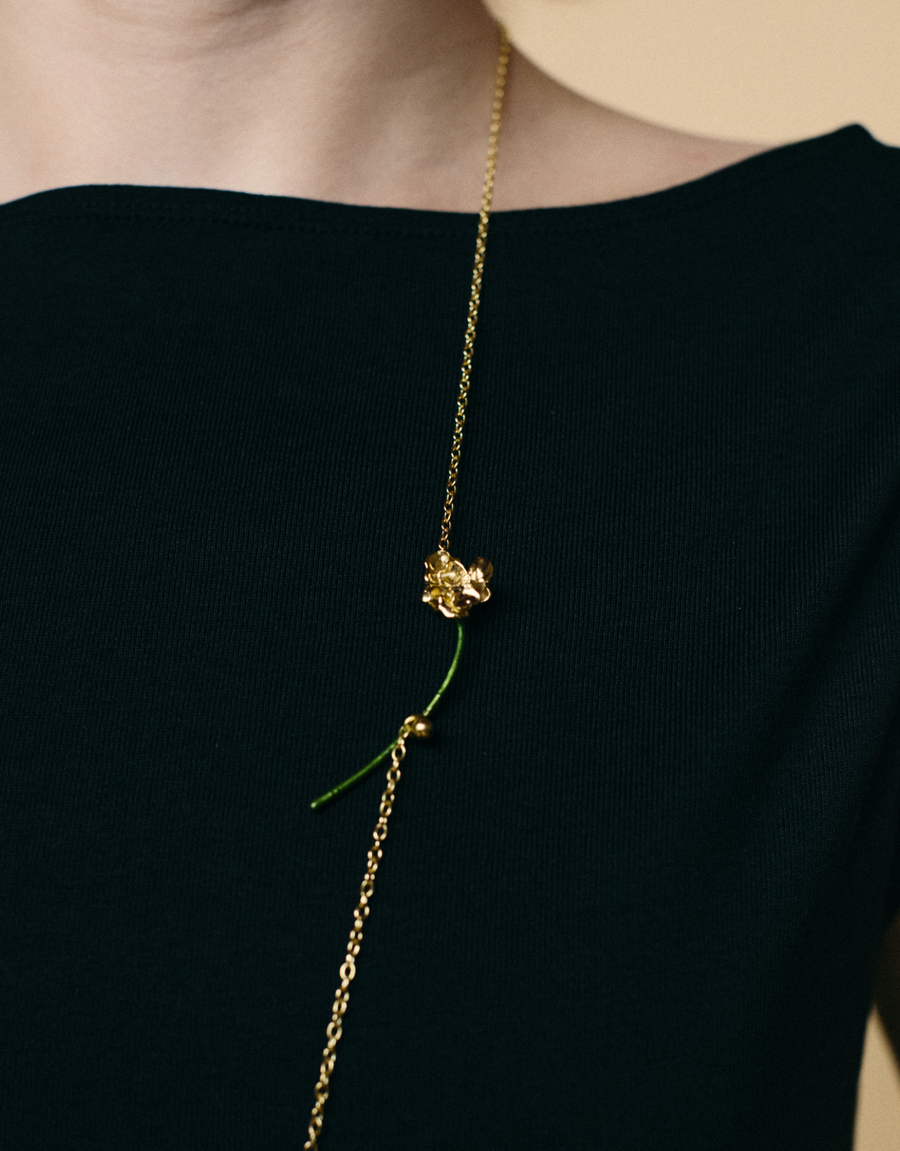 Collier Herbier 3 fleurs