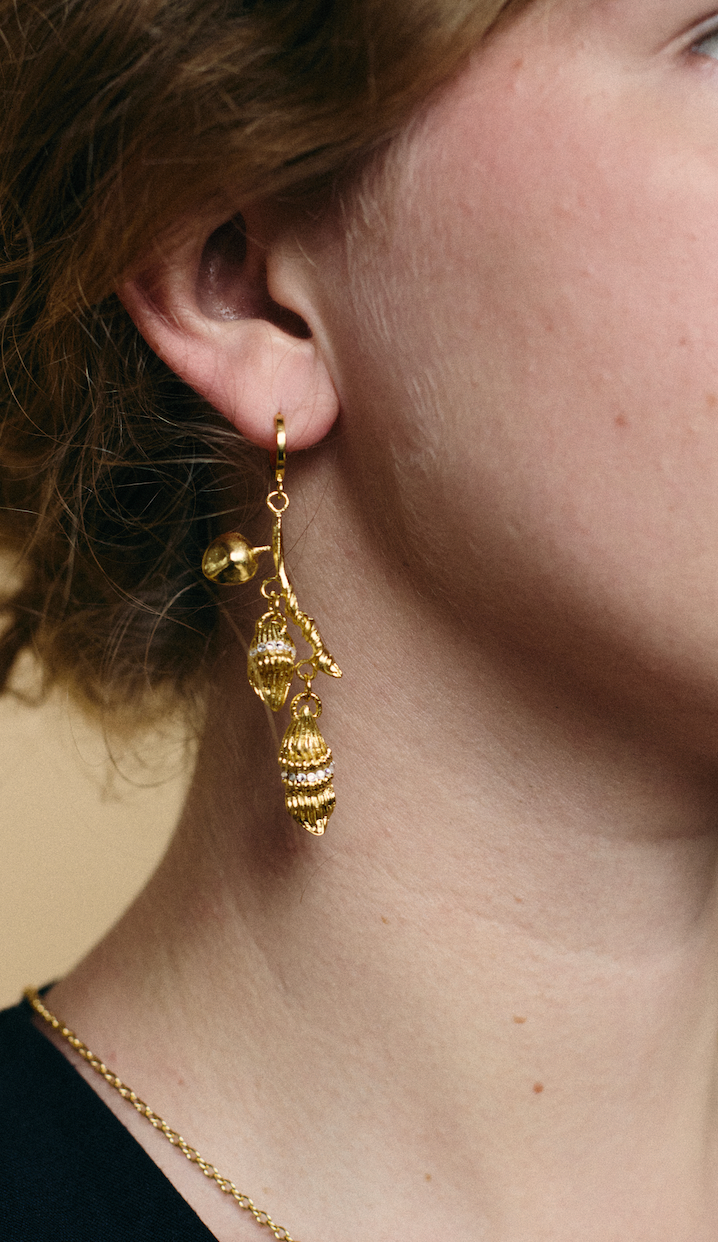 Boucles d'oreilles Ecume Doré