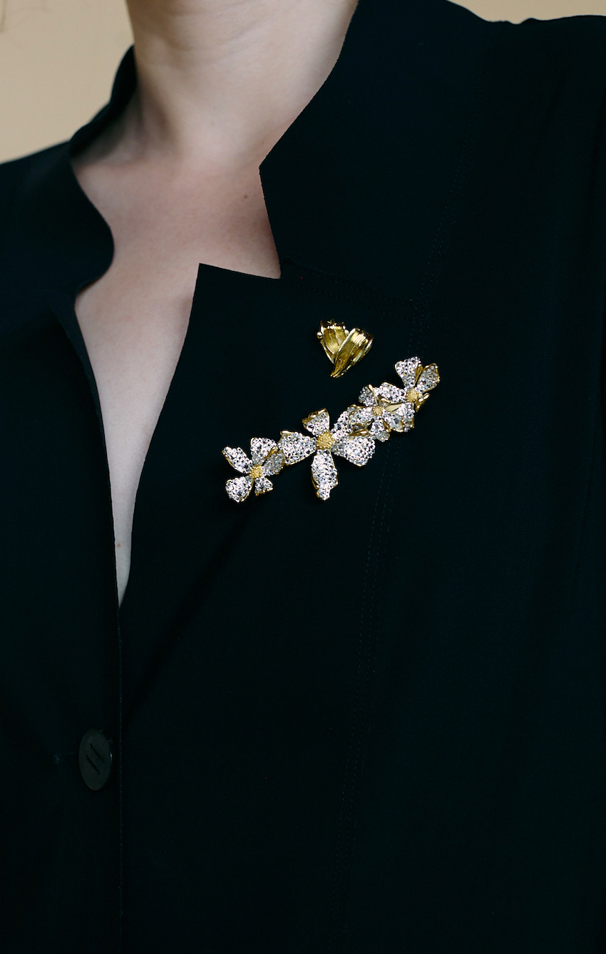 Pins Cœur L doré