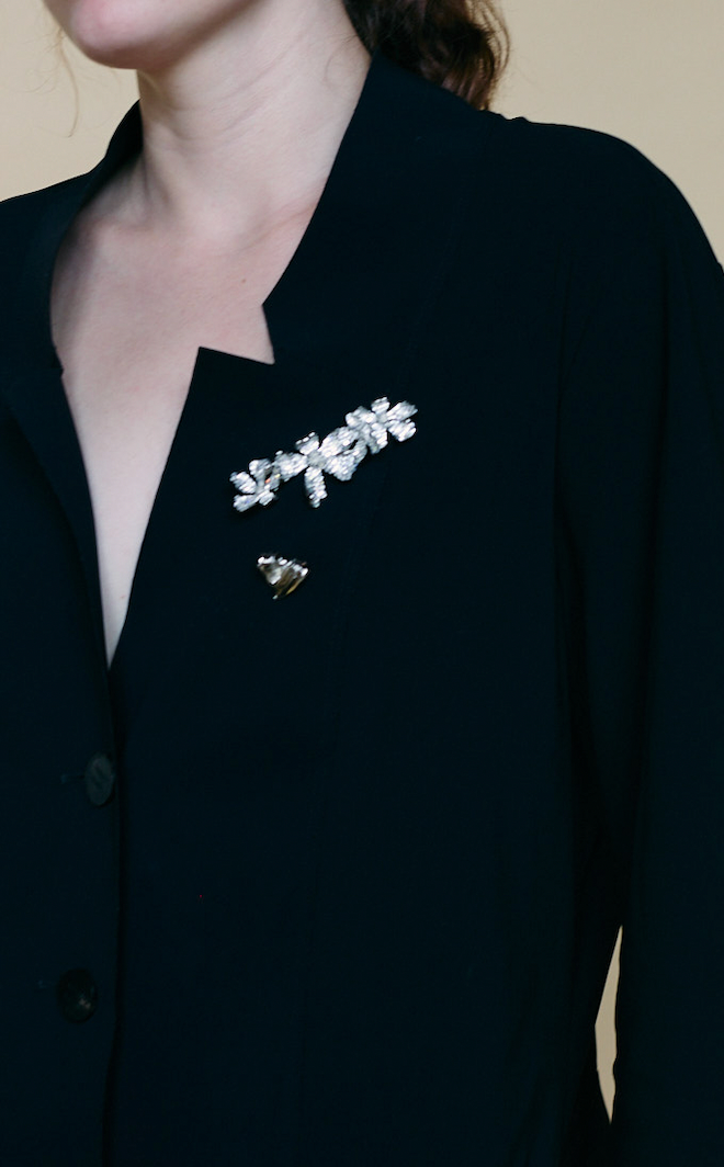 Pins Cœur L Silver