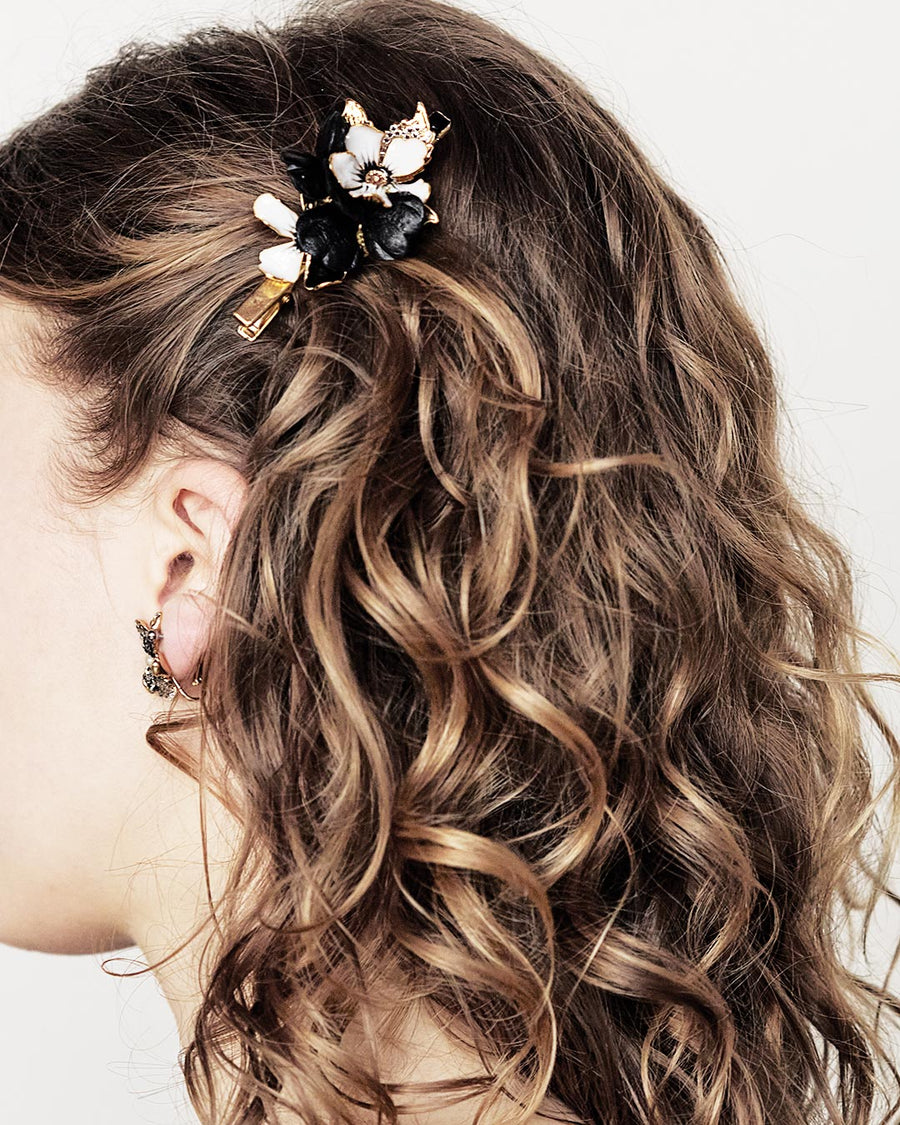 PINCE CHEVEUX BRUME - BLANC NOIR