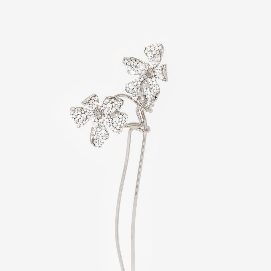 Pic Flora Silver strass