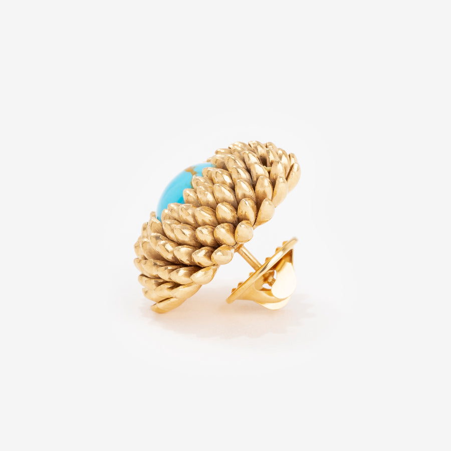 Broche Chardon turquoise