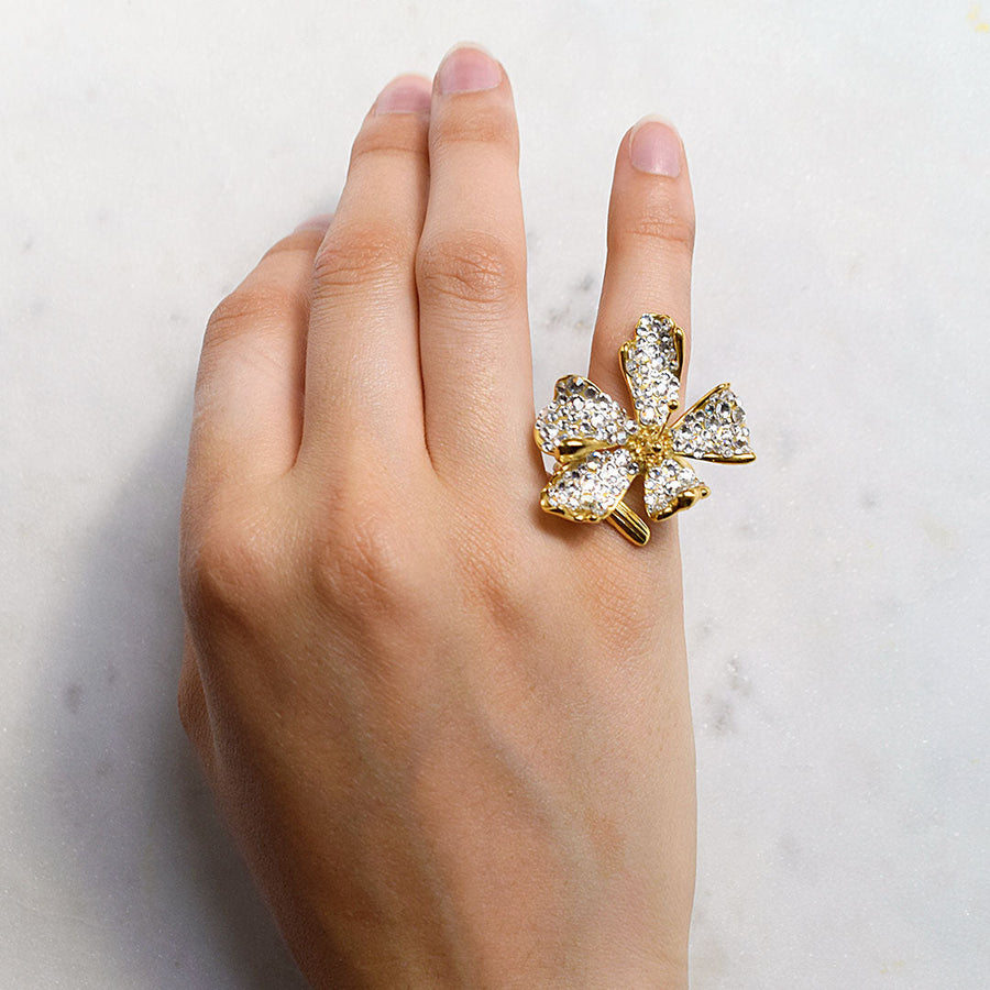 FLORA rhinestone ring