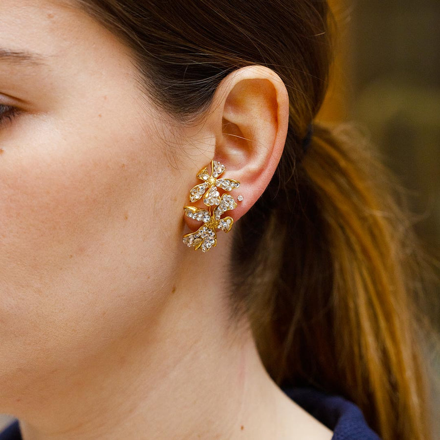 WS earrings BERRY gold/cristal