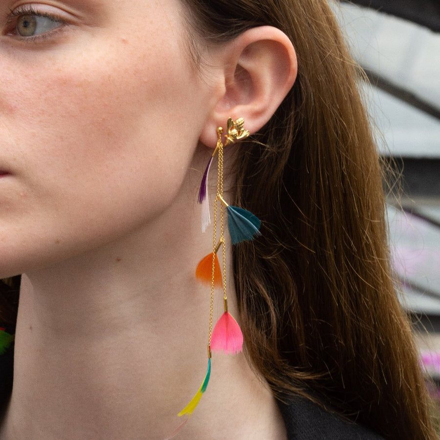 Boucles d'oreilles Plume